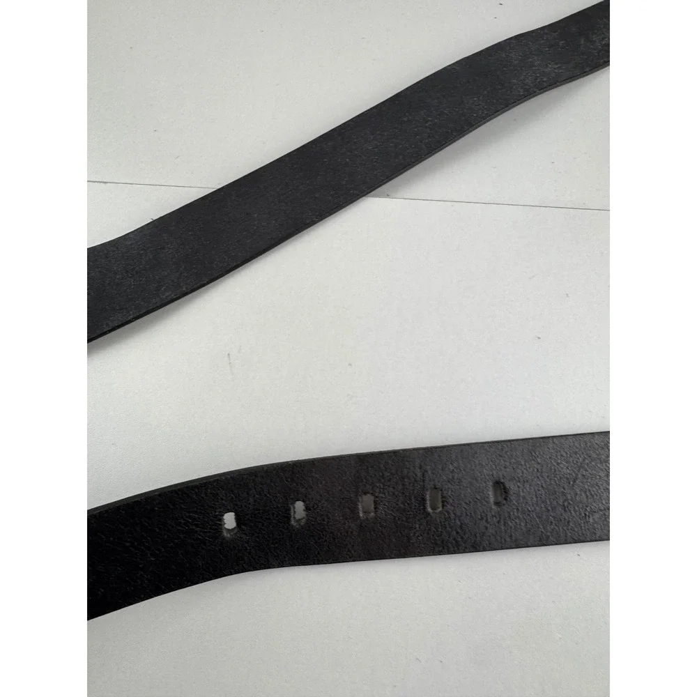 Calvin Klein‎ Jeans Black Leather Belt Silver Buckle Men Women Size Medium